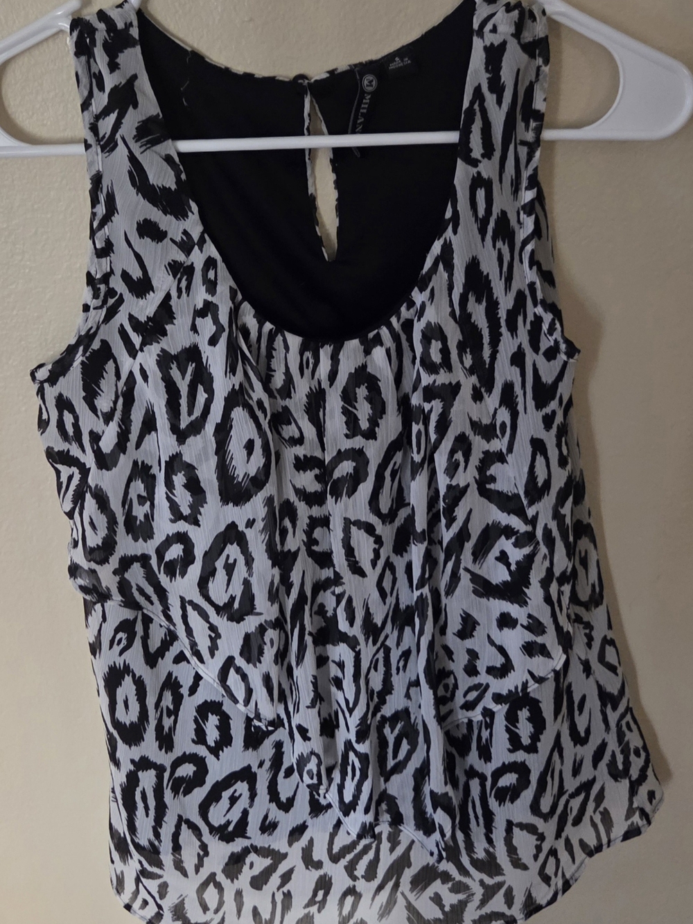 Milano Black & White Animal-Print Camisole